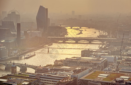 联合王国伦敦空中观察 联合王国伦敦城市旅行建筑景观天际旅游游客背景图片