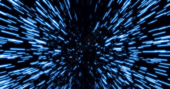 蓝色光速蓝星中光速和曲速的抽象超空间背景