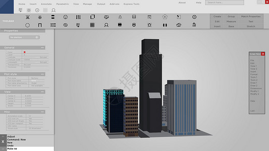 软件模型素材以3D建筑为建筑模型的软件背景