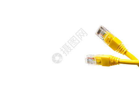 扭曲的连接互联网线 cat6 cat5 连接到 Internet 网络或提供建设 维修和高速 Internet 服务的概念技术员电子技术插背景