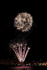 拉莫斯烟花橙子生日嘉年华展示烟火倒数红色火花庆典节日背景
