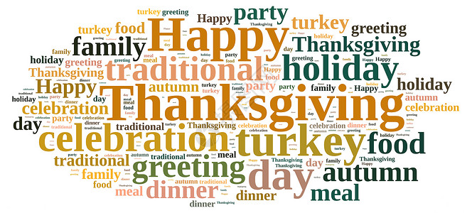 感恩节家庭季节派对庆典横幅问候语火鸡插图假期食物背景图片