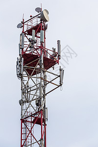 天翼3g3G 4G 5G 无线和手机电信塔 特写云层天际背景收音机天线广播网络天空排放车站频率信号细胞背景