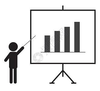 透明背景上的培训图标 平面样式 一份礼物图表白色销售量训练木板金融会议教育公司商业背景图片