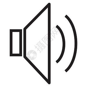 公告图标扬声器插图噪音喇叭体积白色立体声音乐公告嗓音互联网背景