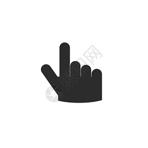 手指标签图白色背景上带有触摸图标的手网络黑色技术手势标签屏幕老鼠网站手指指针背景
