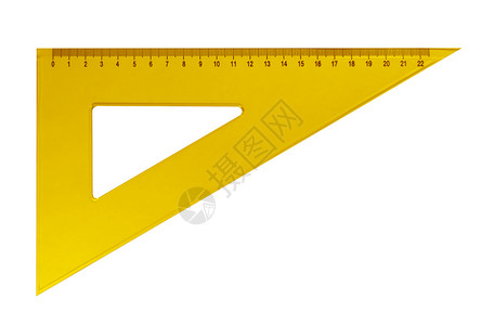 塑料三角型标尺 - 黄色高清图片