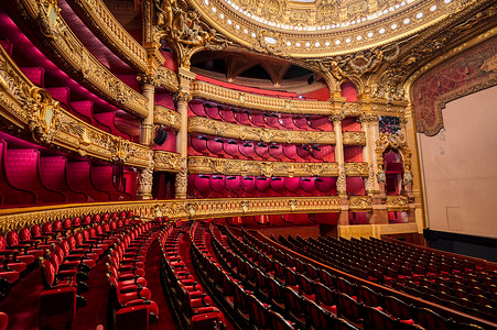 法国巴黎歌剧院内部的旅行高清图片
