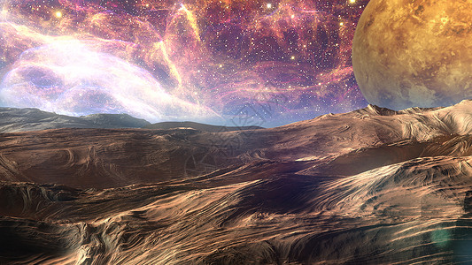 月球地表太空中的地表行星环境宇宙地平线星系地球海王星岩石星星太阳日出背景
