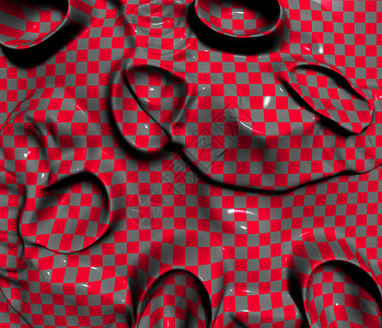 方格纹理白色木板波浪状插图红色棋盘网格背景图片