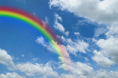 蓝天有彩虹墙纸场景太阳自由日光环境天气云景天堂气氛背景图片