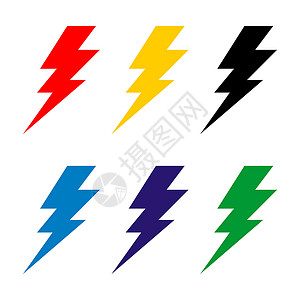 电的颜色设置标志标志模板插图设计 矢量 EPS 10背景