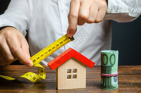 物业维修单一个人测量和评估房子 房地产和住房的公允价值 物业估价 上门评估 合法交易 公寓购买销售 创建和设计建筑项目背景