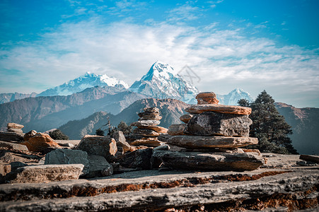 布尔戈冬天旅游目的地尼泊尔高清图片