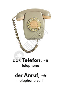 德文字卡 Telefon(电话) Anruf(电话)背景图片