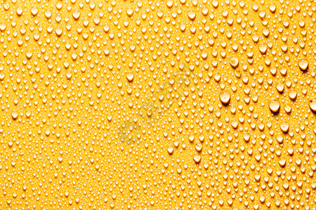 宏水滴纹理液体艺术环境墙纸黄色图形宏观雨滴气泡反射背景图片