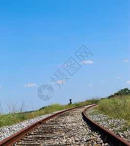 旧铁路往右走背景图片
