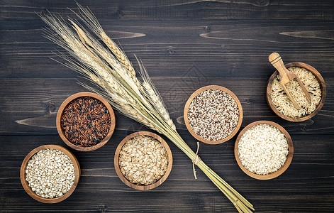 硬粒小麦自制麦麸高清图片