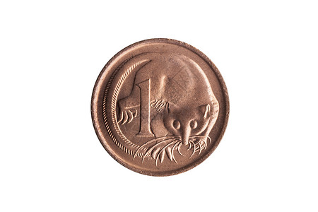价值两美分澳大利亚 1 美分硬币 印有的图象背景