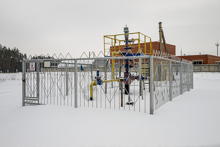 冬季燃气管燃料管道技术活力工业场地部门工作经济阀门背景