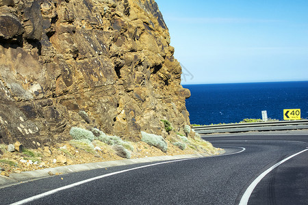 道路对象澳大利亚海平面公路一带美丽的路段 澳大利亚背景
