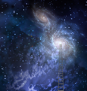 宇宙阶梯升向星星的阶梯背景