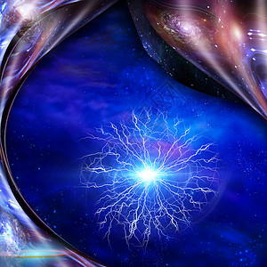 超新星抽象空间纯能源力量插图星系风暴闪电科学辉光上帝宇宙时间背景