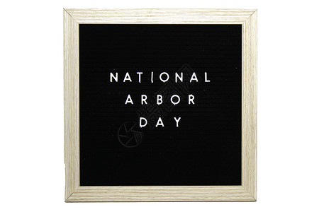 植树节海报彩铅一个黑色的标志 带有Birch框架 上面写着全国抗争日背景