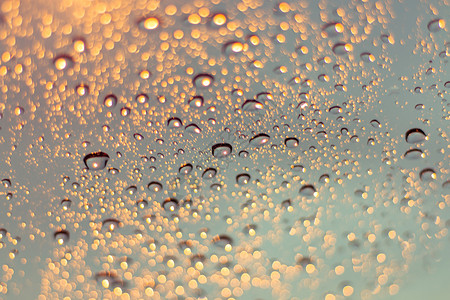 摘要背景 玻璃背面的模糊水滴和亮光反射淋浴蒸汽宏观窗户水分气泡墙纸背景图片