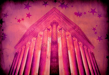 蓝粉色条纹星星古古寺庙线条活力古董射线划痕条纹墙纸金融艺术印迹背景