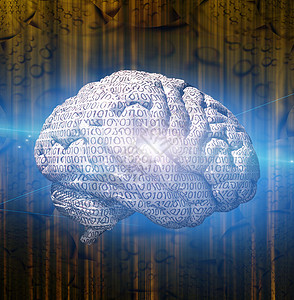 数字大脑二进脑电脑医疗大脑思维编程编码数字处理器天才商业背景