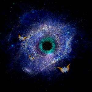 上帝的眼神蝴蝶活力数字黑洞旅行眼睛宇宙插图星系银河高清图片
