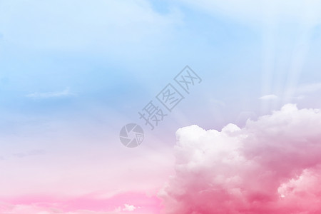柔软的天空和云底背景 有糊面彩色天堂框架日落云景天气阳光气氛橙子紫色彩虹背景图片