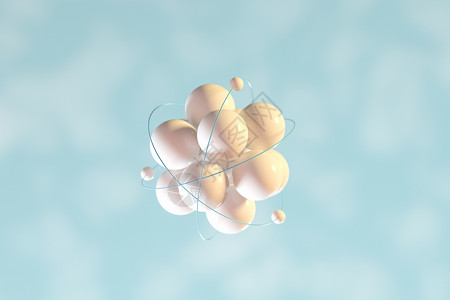 有青色有机背景的原子球体 3D转化轨道漩涡圆圈渲染实验室力量活力踪迹质子戒指背景图片