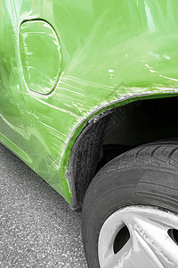 挡泥板涂有刮痕油漆的通用汽车检查凹痕运输安全街道划痕车祸碰撞代理人速度背景