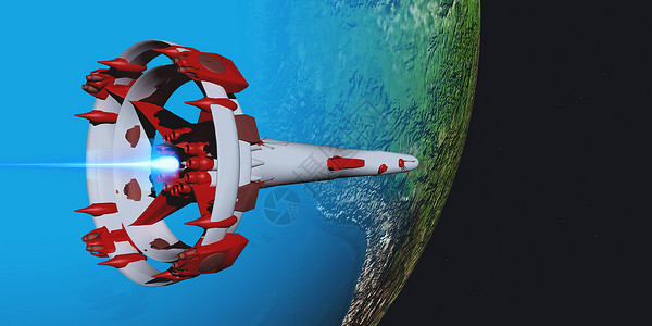科幻战舰素材南美洲上空的外星人航天飞机背景