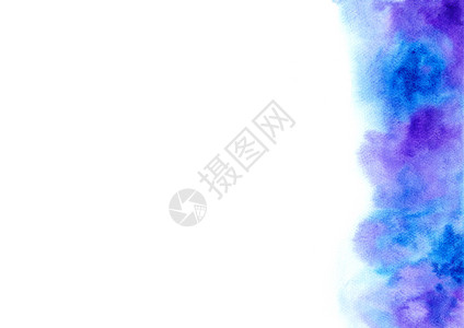 封面手工素材云层概念中的水彩画摘要图解 亮蓝色和紫色背景 高分辨率 卡片 封面 印刷品和网络的设计背景