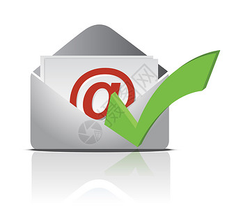 电子邮件验证E 邮件图标和验证插图设计背景