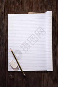 练习书教育铅笔笔记本白色办公室学校橡皮文档笔记练习簿背景图片