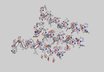 分子蛋白含有原子的蛋白因分子模型棍子力量计算机债券科学图片背景