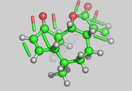 带有原子的Ambrosia分子模型背景图片