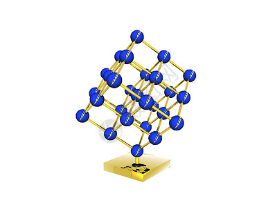 Atomcubus 分子模型与原子债券科学计算机网格立方体力量背景图片