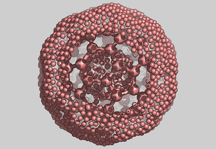 Bucky Ball 原子分子模型病菌计算机力量科学债券网格棍子图像背景图片