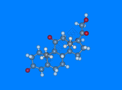 Cortisone 原子分子模型高清图片