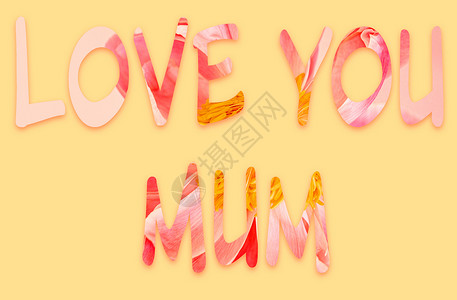 亲爱的母亲字体爱你的妈妈短信 从皮花图像背景