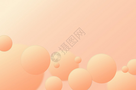 小圆圈以流动的浅橘橙色泡筒简要背景图示背景