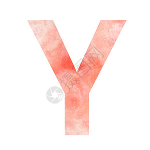 空间字体素材橙色空间字母表 大写字母Y 数字艺术 白背景孤立的 股票插图背景