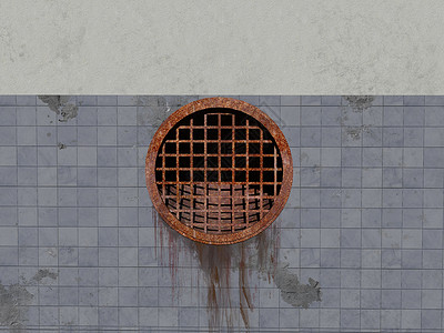 插图网格格栅水池汉化运河下水道吸收剂涂鸦金属工业背景图片