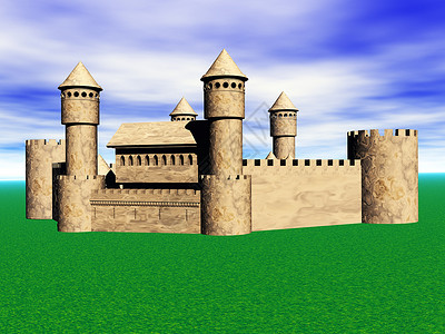高墙 高塔和堡垒的石头堡垒高清图片