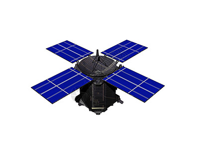 环绕地球的卫星轨道进行观察观测旅行太空收音机蓝色科学黄色电视背景图片